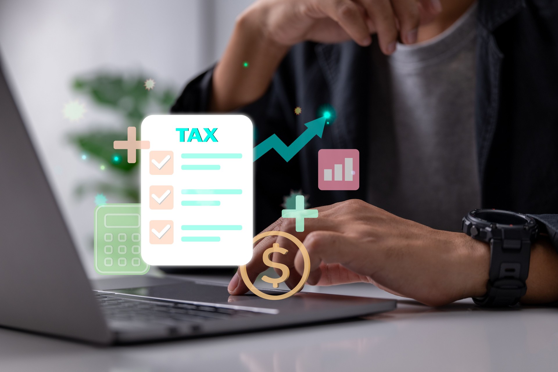 Tax payment, company tax principles, calculator, and form.
